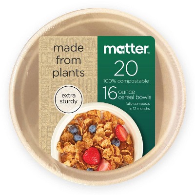 Matter 100% Compostable Fiber Bowls - 20ct