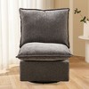 Detachable Off Chenille 360° Swivel Rocking Single Sofa Chair, Comfortable Lounge Accent Chair for Living Room - 2 of 4