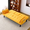 Racxily 70" Fold Sofa Bed, Convertible Futon Couch Sleeper Sofa, Loveseat Sofas with Cup Holder, for Living Room, Apartment - 2 of 4