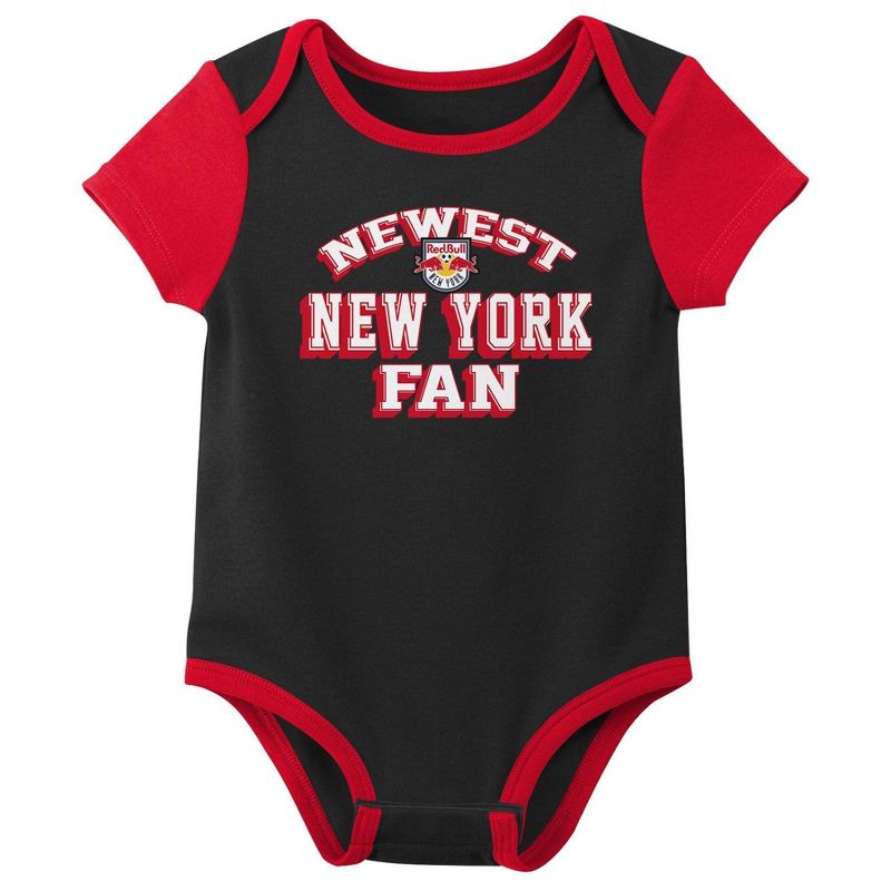 MLS New York Red Bulls Infant Girls&#39; 3pk Bodysuit, 3 of 5