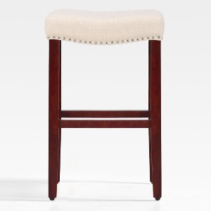 WestinTrends 29" Upholstered Saddle Seat Counter Stool - 1 of 4