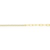 Bella Silver Sterling Silver 2mm Half Tennis & 3.5mm Paperclip Anklet - Gold Plated - Gold - 9+1 Inch - 3 of 4