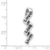 Black Bow Jewelry Sterling Silver and Enamel Love, Live, Laugh Ribbon Style Pendant - 4 of 4