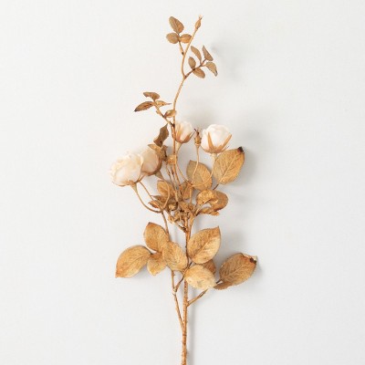 27"H Sullivans Cream Multi-Bloom Rose Spray, Cream