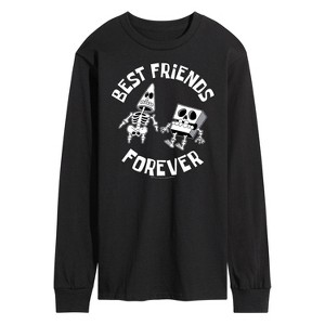 Men's - SpongeBob SquarePants - Best Friends Forever Long Sleeve Graphic T-Shirt - 1 of 4