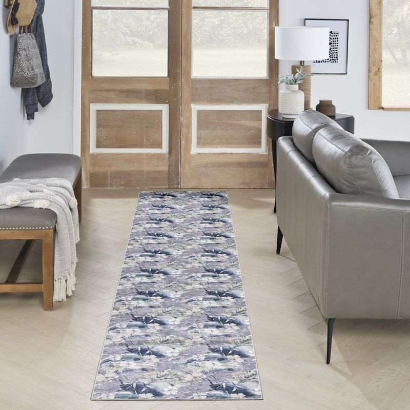 Nourison Washables Abstract Floral Indoor Non-Skid Area Rug, 2 of 8