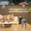 East Oak 50000 BTU Torch Patio Propane Outdoor Portable Heater Stainless Steel: Iron Frame, 10ft Heat Radius, No Tools Assembly - 3 of 4