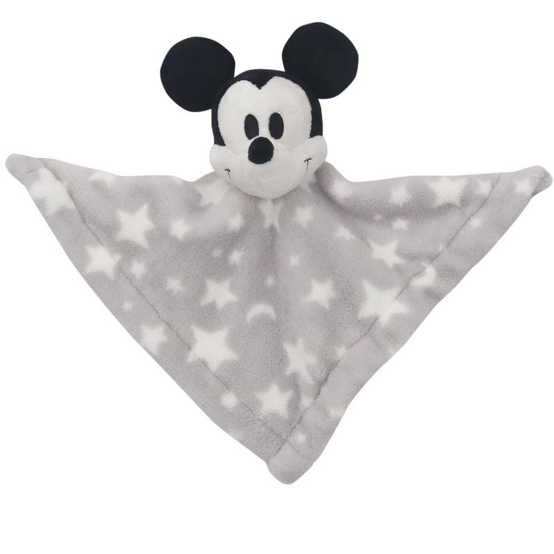 Lambs & Ivy Disney Baby Mickey Mouse Gray Stars Security Blanket/Lovey, 3 of 5