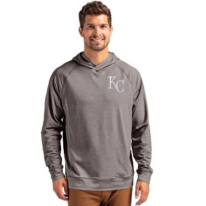 Kansas City Royals Cutter & Buck Adapt Knit Recycled Mens Heathered Hooded Pullover - 1 of 1