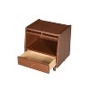 NicBex Elegant Wooden Nightstand Bedside Table with Rattan-Woven Cabinet and Drawer for Bedroom - 4 of 4