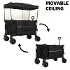 480Lbs Collapsible Wagon with Canopy,Wagon Stroller with 7" All-Terrain Wheels, Lightweight Foldable Wagon, Large Capacity with mosquito net - 4 of 4