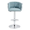 360°Swivel Bar Stools Set of 2, Adjustable Counter Height Bar Chairs with Woven Back & Footrest,for Kitchen Island, Cafe, Pub - 4 of 4
