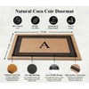 A1HC Natural Coir and PVC Backing 18"x30" Classic Border Monogrammed Flock Door Mat, Anti-Shed Doormat - 4 of 4