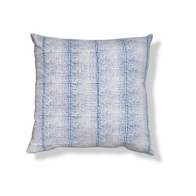 TAG 22"x22" Blue Irregular Dot Block Cotton Accent Decorative Throw Pillow Poly Filled Removable Insert Square Machine Wash