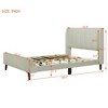 Queen/Full/Twin Size Upholstered Wood Platform Bed-ModernLuxe - 3 of 4