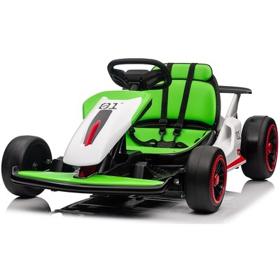 Electric Drift Go Kart for Kids, Go Kart with 200W Dual Motor & 7AH Battery, 8.1MPH Max Speed, 360° Drifting, Safety Belt, 110LBS Load