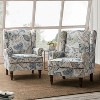 Set of 2 Umberto Traditional Accent Armchair with Turned Legs | ARTFUL LIVING DESIGN - 2 of 4
