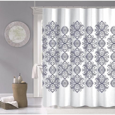 Dainty Home 3d Printed Textured 100% Cotton Shower Curtain : Target