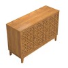 Galano Verbus Origami Amber Walnut Wood 45.9 in. 3 Door Sideboard with Adjustable Shelves - 4 of 4