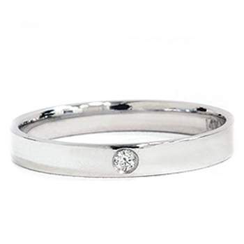 Pompeii3 1/30ct 3mm Solitaire Diamond Wedding Promise Ring 14K