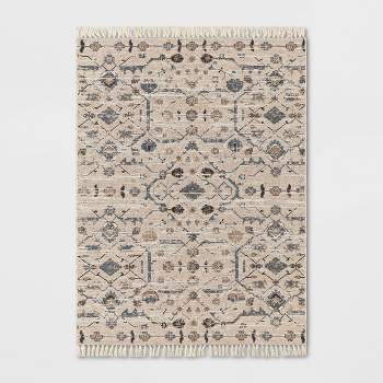 Vintage Persian Linen Rectangular Woven Outdoor Rug Multicolor Naturals - Threshold™