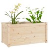 vidaXL Planter Decorative Outdoor Patio Plant Pot Flower Box Solid Wood Pine Brown 2 pcs - 4 of 4