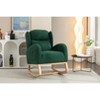 Vynxaria Teddy Fabric Rocking Chair with Wooden Legs - Comfort & Style for Any Room - 3 of 3