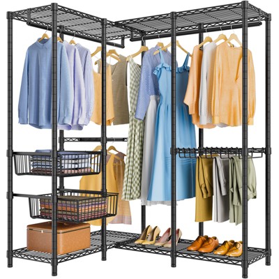 Durable 4Layer Clothes Organizer Home 69Tall High-leg Rack