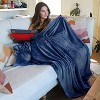 Tirrinia Hooded Blanket, Fleece Wearable Throw Wrap with Hood and Pocket, Warm Cozy Soft for Women Men, Indoor or Outdoor - 3 of 4