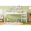 Okak Wooden Kids Loft Bed with Ladder, Twin Loft Bed with Safety Guardrail and Bed Platform of Strengthened Slats, Bed Frames for Bedroom - 3 of 4