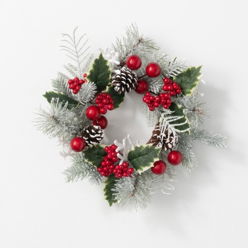 Sullivans Berry & Pine Artificial Mini Wreath 10