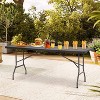 FDW 2.8/4/6/8FT Camping Table Plastic Picnic Table Office Table with Carrying Handle - 2 of 4