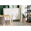 Eddison 2 Door Storage Cabinet Pure White - South Shore: Contemporary Metal Unit with Adjustable Shelves - 2 of 4
