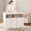 Baby Changing Table Dresser for Infants, 3-Drawer Changer Dresser with Removable Changing pad, Dresser with Changing Table Top, Dresser for Nursery - 4 of 4