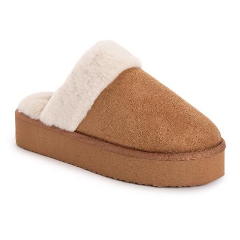 Muk Luks Women s Microsuede Scuff Slipper Chestnut X Large Target