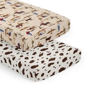 Sweet Jojo Designs Boy Fitted Crib Sheets Set Wild West Collection 2pc