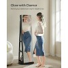 SONGMICS 6 LEDs Lockable Mirror Jewelry Cabinet, Jewelry Organizer, Standing Jewelry Armoire, Frameless Full-Length Mirror, 3 Storage Shelves - 2 of 4