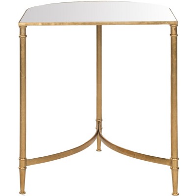 Nevin Mirror Top Gold Accent Table - Gold/Mirror - Safavieh