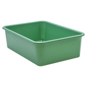 Teacher Created Resources Eucalyptus Green Large Plastic Storage Bin (Pack of 6) - 1 of 1