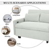 Airsurfer 57.48" Pull-out Sleeper Sofa Bed, Convertible 2-Seater Loveseat with USB Ports and 2 Pillows, Modern Couch for Living Room - 4 of 4