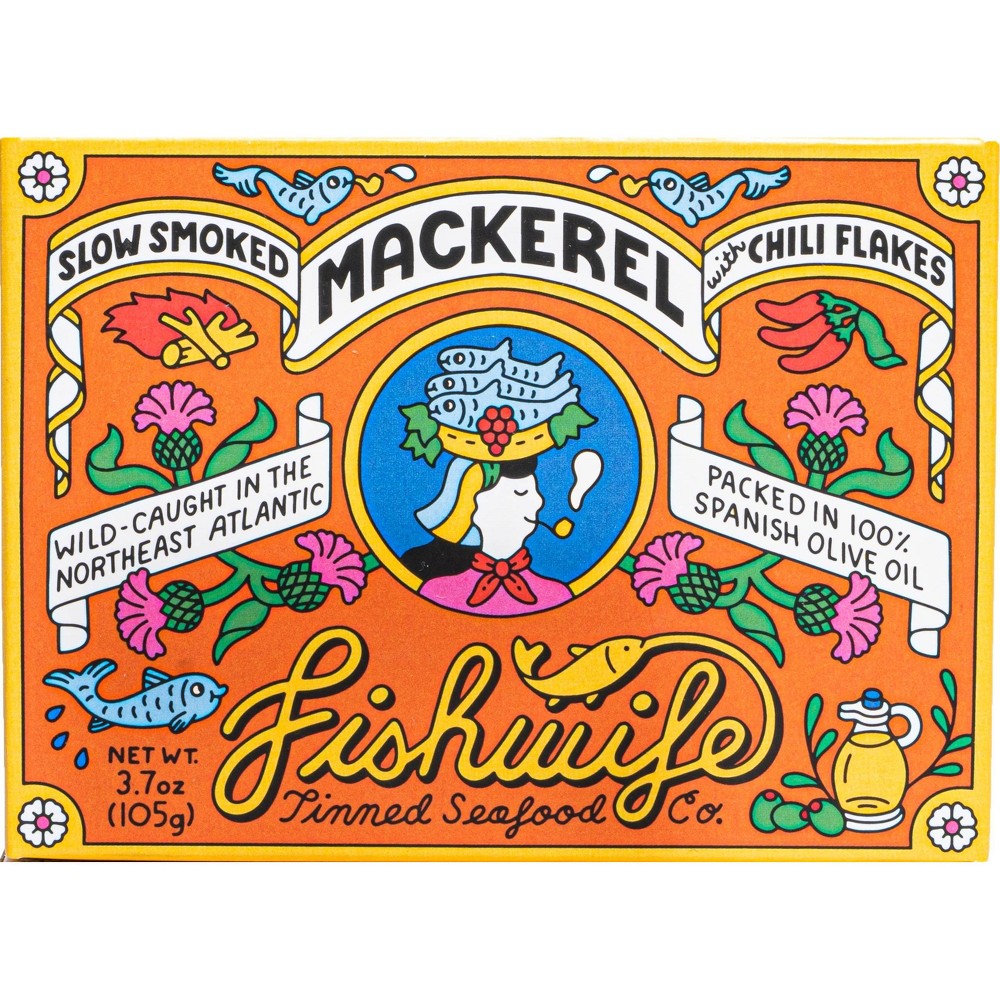 Fishwife Slow Smoked Mackerel with Red Chili Flakes - 3.7oz