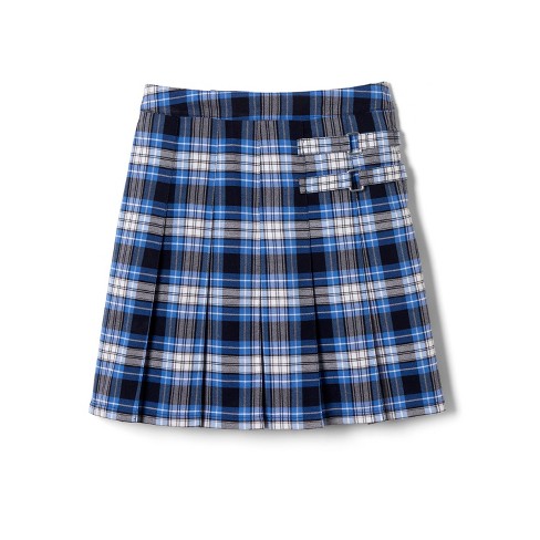 Clear blue plaid uniform skirt hotsell