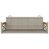 vidaXL Swing Bench Gray 42.9"x24.4"x15.7" Poly Rattan - 4 of 4
