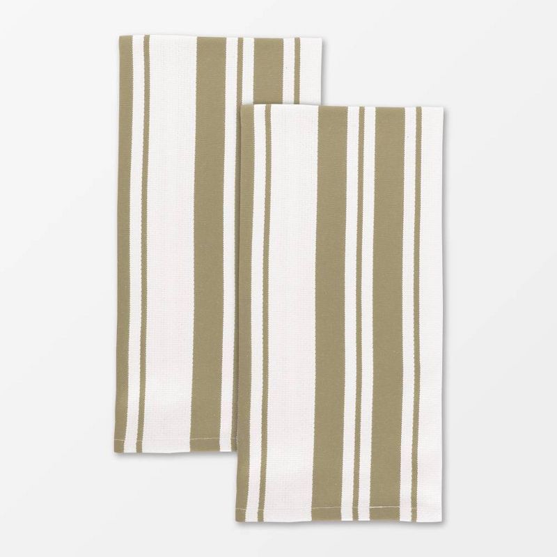 2pk Cotton Striped Dish Towels - MU Kitchen, 1 of 3