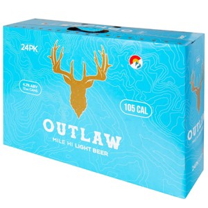 Outlaw Mile Hi Light Beer - 24pk/12 fl oz Cans - 1 of 3