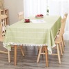 Deconovo Water-Resistant Poly-Cotton Tassel Tablecloth ¨C Indoor Outdoor Dining Table Cover, Multiple Sizes & Colors - 2 of 4