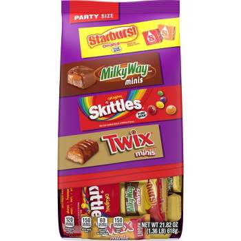 Twix, Skittles, Starburst, & Milky Way Variety Candy Assortment, Party Size - 21.82oz Bulk Bag