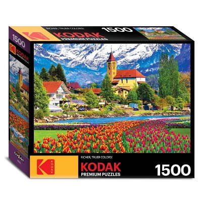 Kodak Brienz Town and Flowers, Switzerland Jigsaw Puzzle - 1500pc