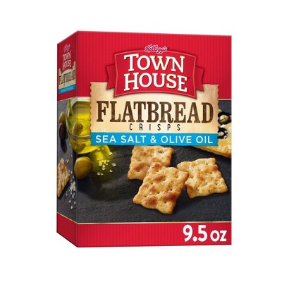 Kellog Town House Sea Salt & Olive Oil Flatbread Crisp Crackers - 9.5oz