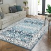 Vintage Floral Washable Runner Rug - Non-Slip Stain Resistant Kitchen & Bathroom Rug for Entrance, Laundry, Hallway, Bedroom - 2 of 4